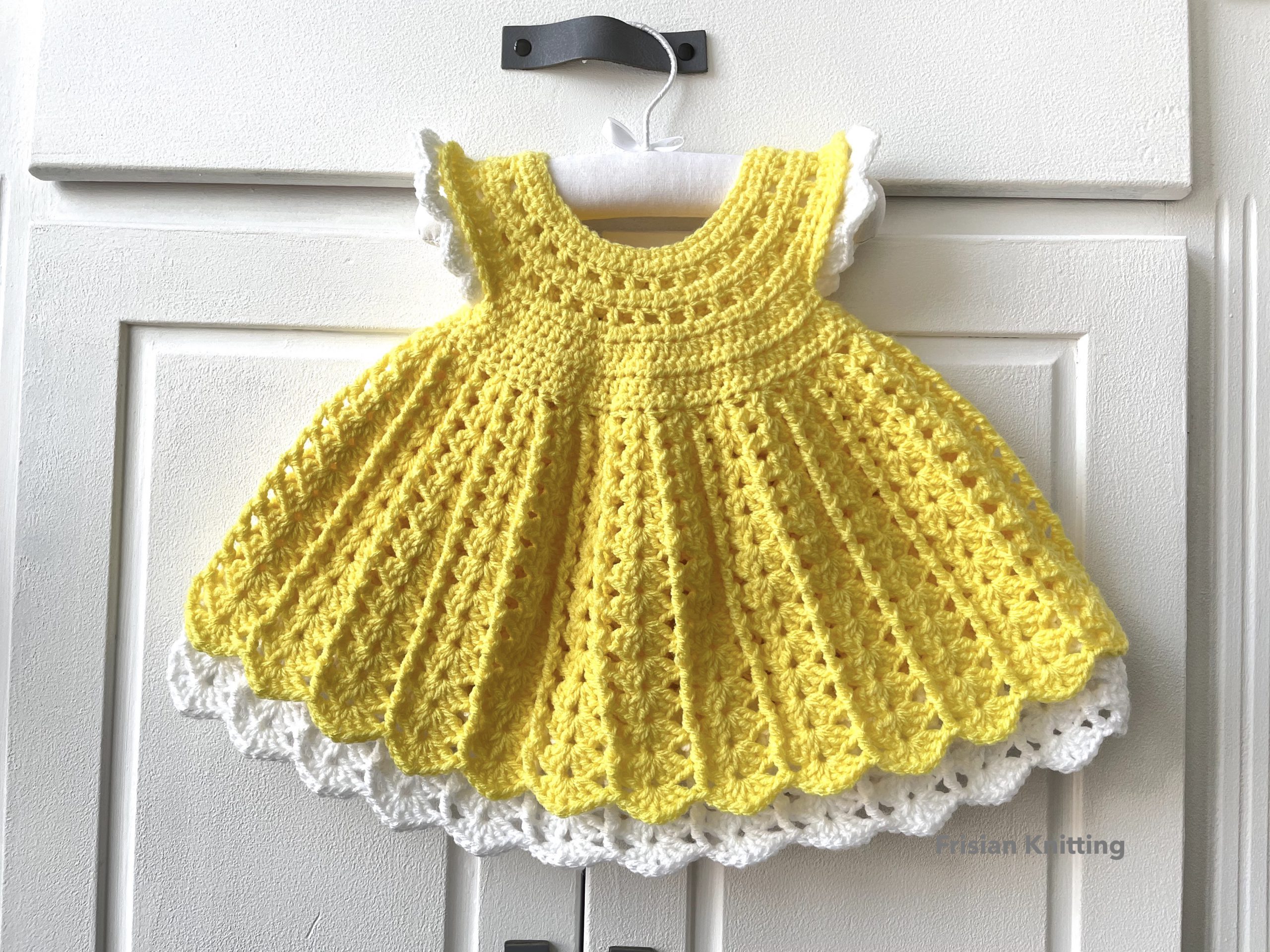 Crochet pattern baby dress Lauren