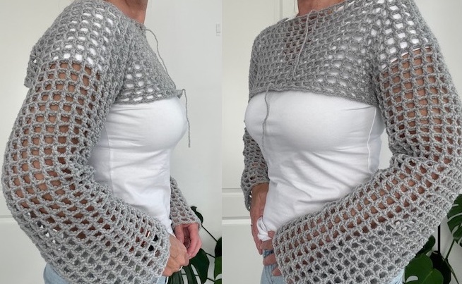 Fishnet sweater crochet pattern