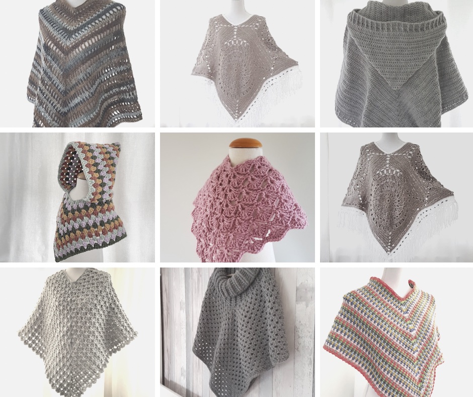 Crochet poncho collection